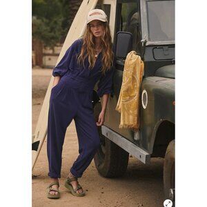 Free People Deep Blue Jumpsuit